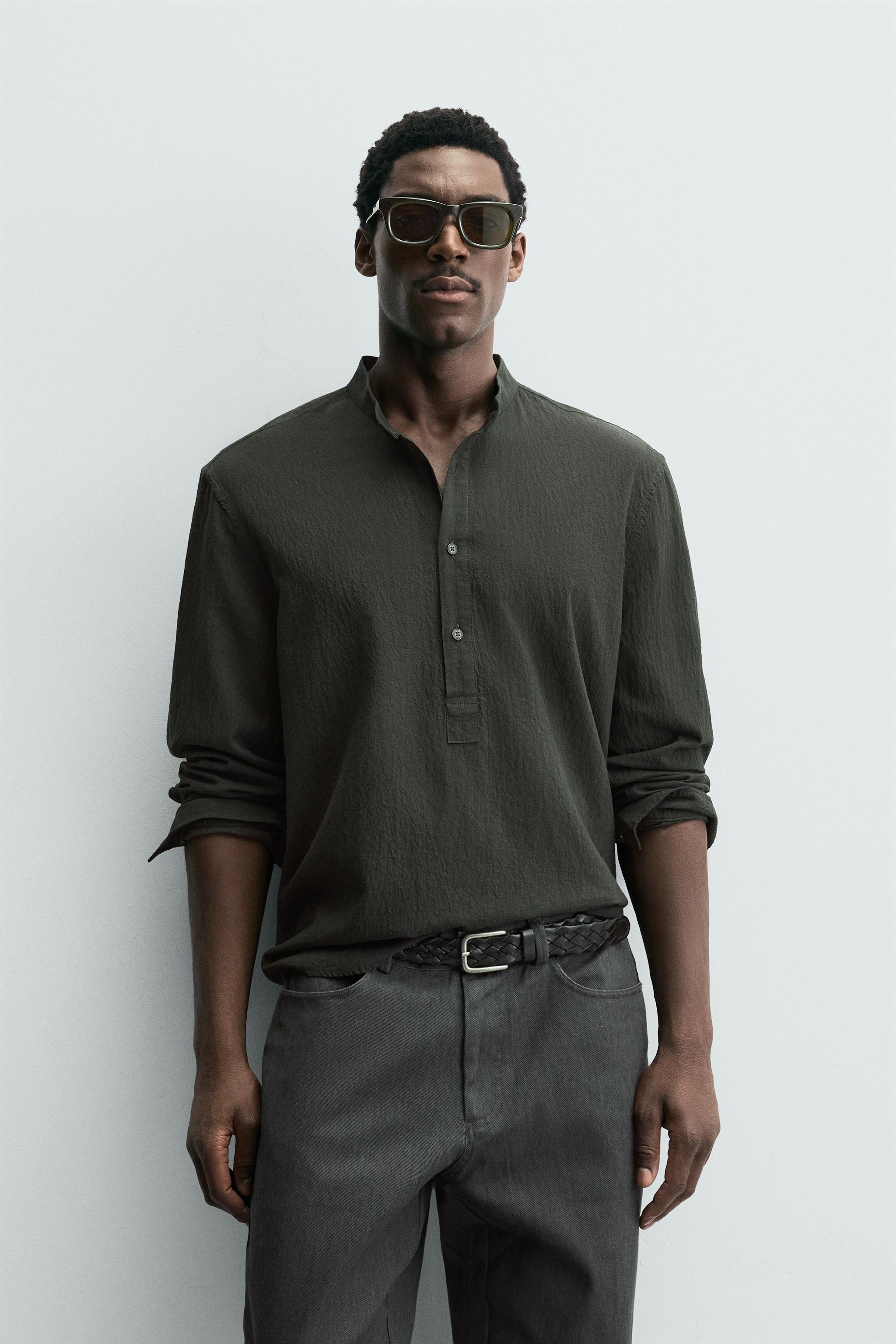 WRINKLED EFFECT SHIRT